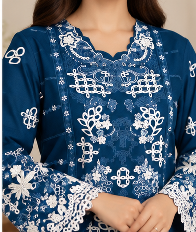 Ladies Embroidered 3 Piece Suit with Dupatta